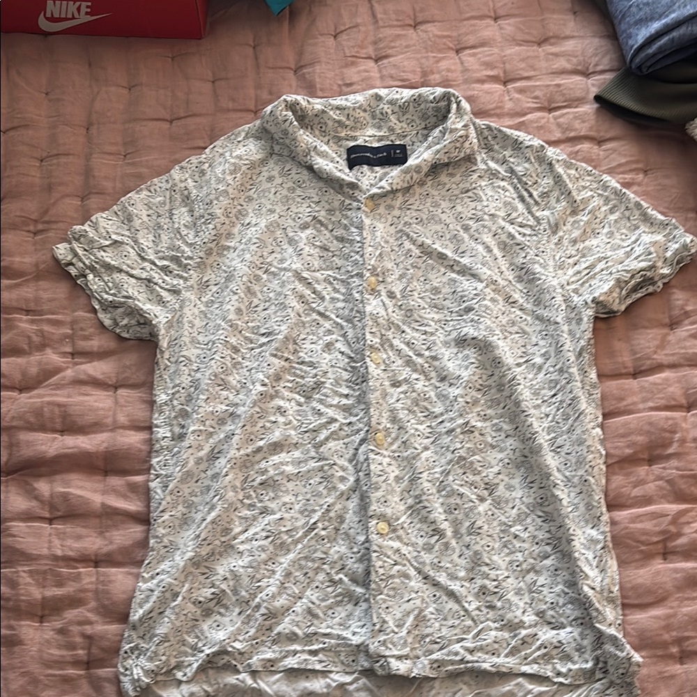 Men's White Patterned Shirt